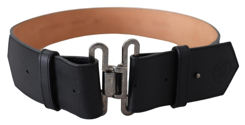 Chic Leather Adjustable Black Belt Ermanno Scervino