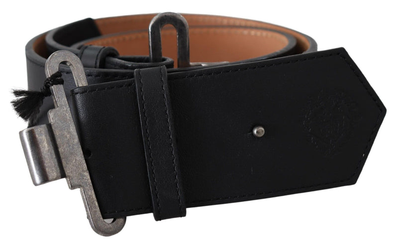 Chic Leather Adjustable Black Belt Ermanno Scervino