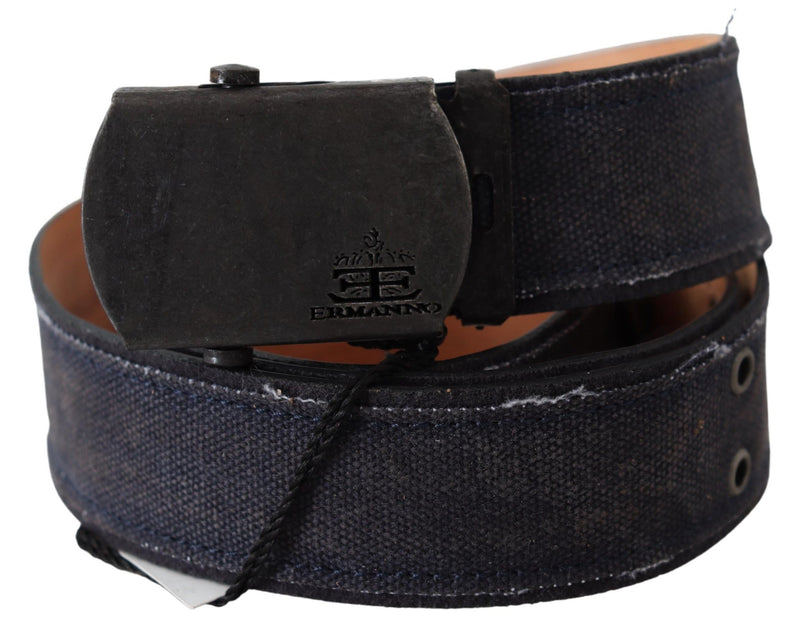 Chic Blue Leather Waist Belt Ermanno Scervino