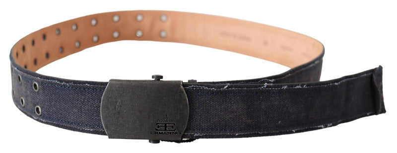 Chic Blue Leather Waist Belt Ermanno Scervino