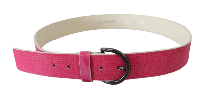 Elegant Pink Leather Fashion Belt John Galliano