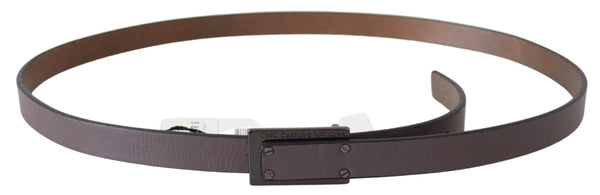 Elegant Dark Brown Leather Belt Costume National