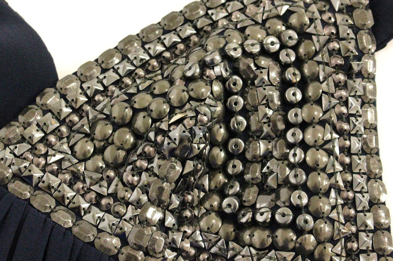 Elegant Navy Blue Sleeveless Blouse Anaikka