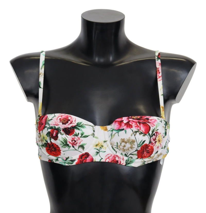 Elegant Floral Bikini Top – Summer Chic Dolce & Gabbana