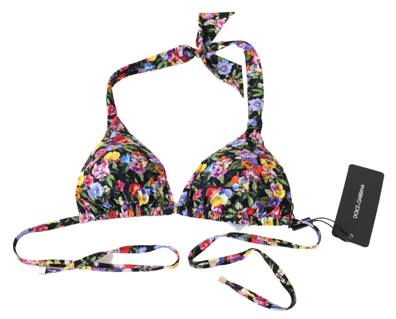 Chic Floral Printed Bikini Top Dolce & Gabbana