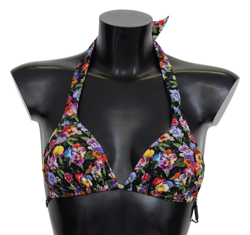 Chic Floral Printed Bikini Top Dolce & Gabbana