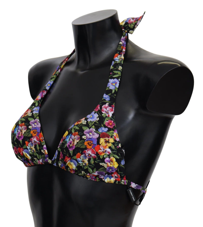 Chic Floral Printed Bikini Top Dolce & Gabbana