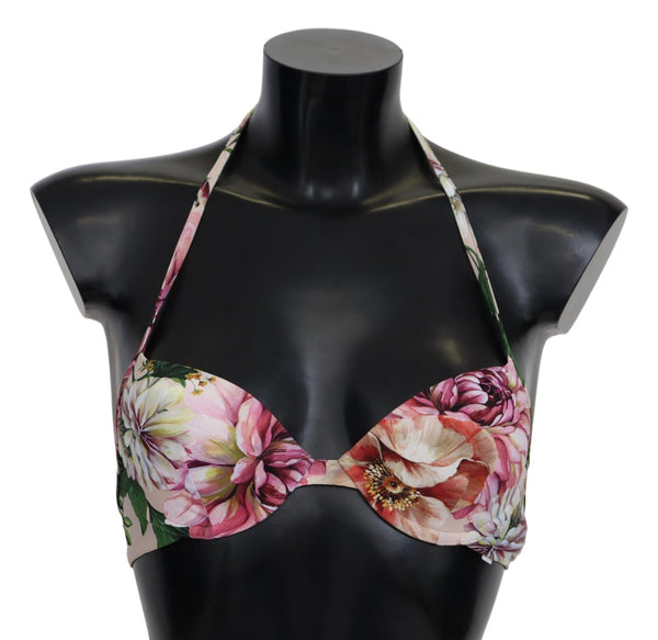 Floral Elegance Elastic Bikini Top Dolce & Gabbana