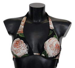 Elegant Floral Print Bikini Top Dolce & Gabbana