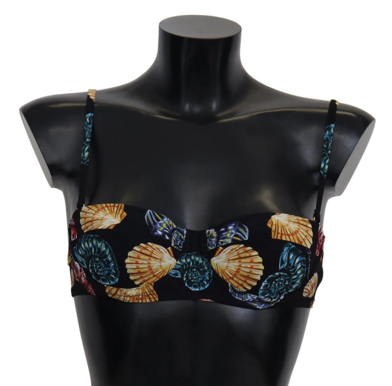 Chic Seashell-Print Bikini Top Dolce & Gabbana