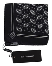 Elegant Silk Patterned Pocket Square Dolce & Gabbana