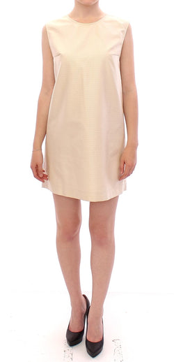 Elegant Beige Shift Sleeveless Dress Andrea Incontri