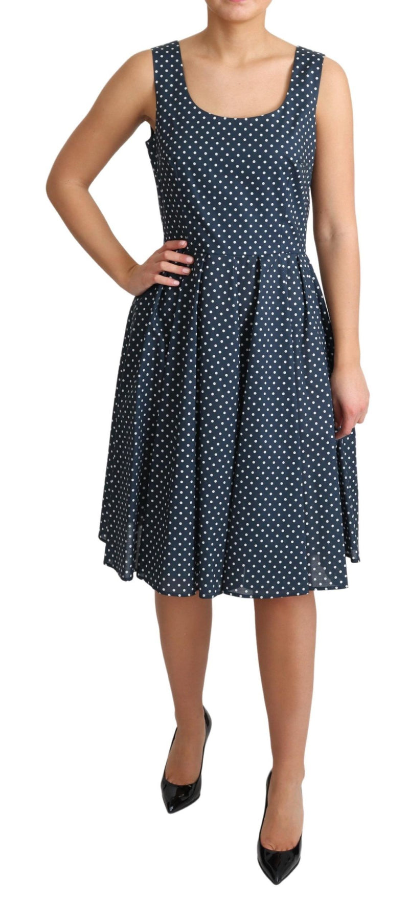 Polka Dot Sleeveless A-Line Dress Dolce & Gabbana