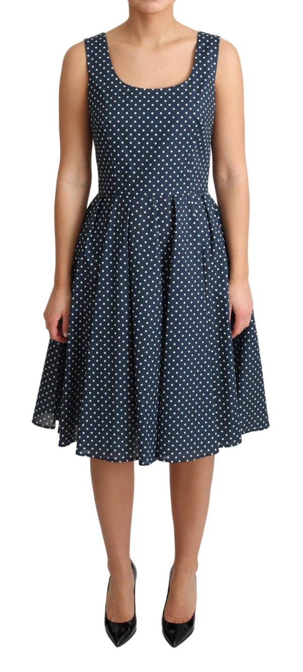 Polka Dot Sleeveless A-Line Dress Dolce & Gabbana