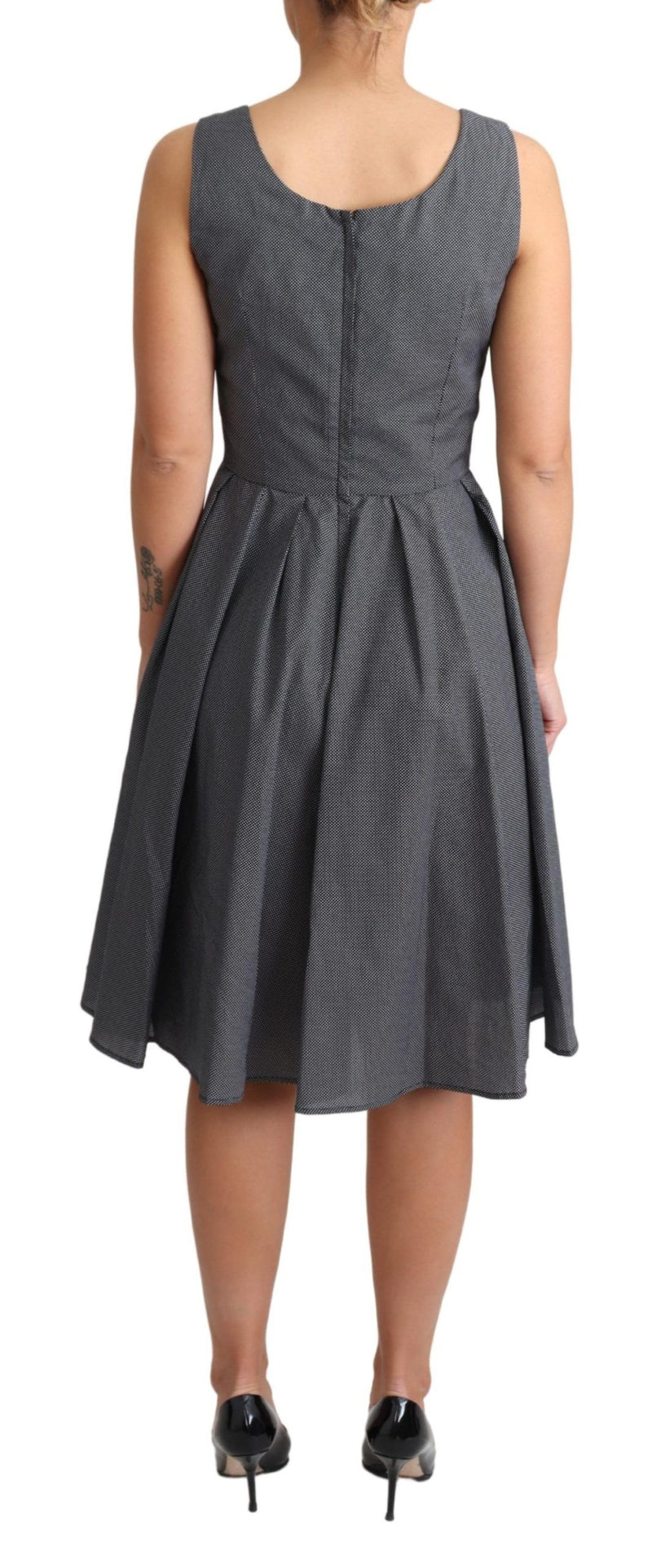 Elegant Sleeveless Polka Dot A-Line Dress Dolce & Gabbana