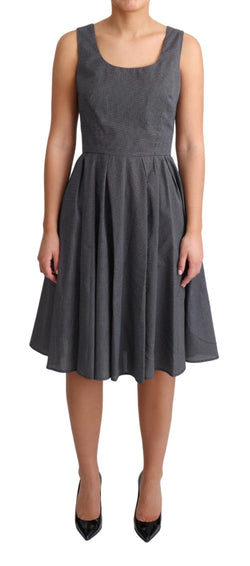 Elegant Sleeveless Polka Dot A-Line Dress Dolce & Gabbana