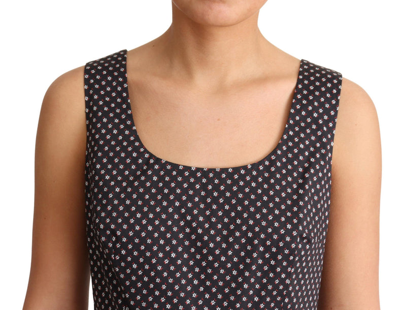 Elegant Floral A-Line Sleeveless Dress Dolce & Gabbana