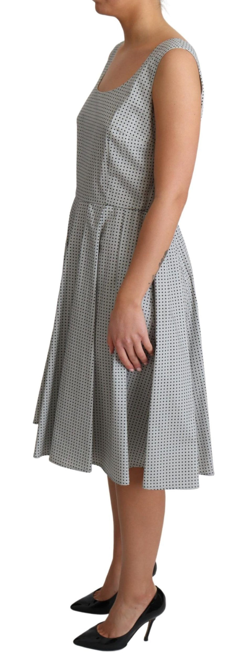 Chic Polka Dotted Sleeveless A-Line Dress Dolce & Gabbana