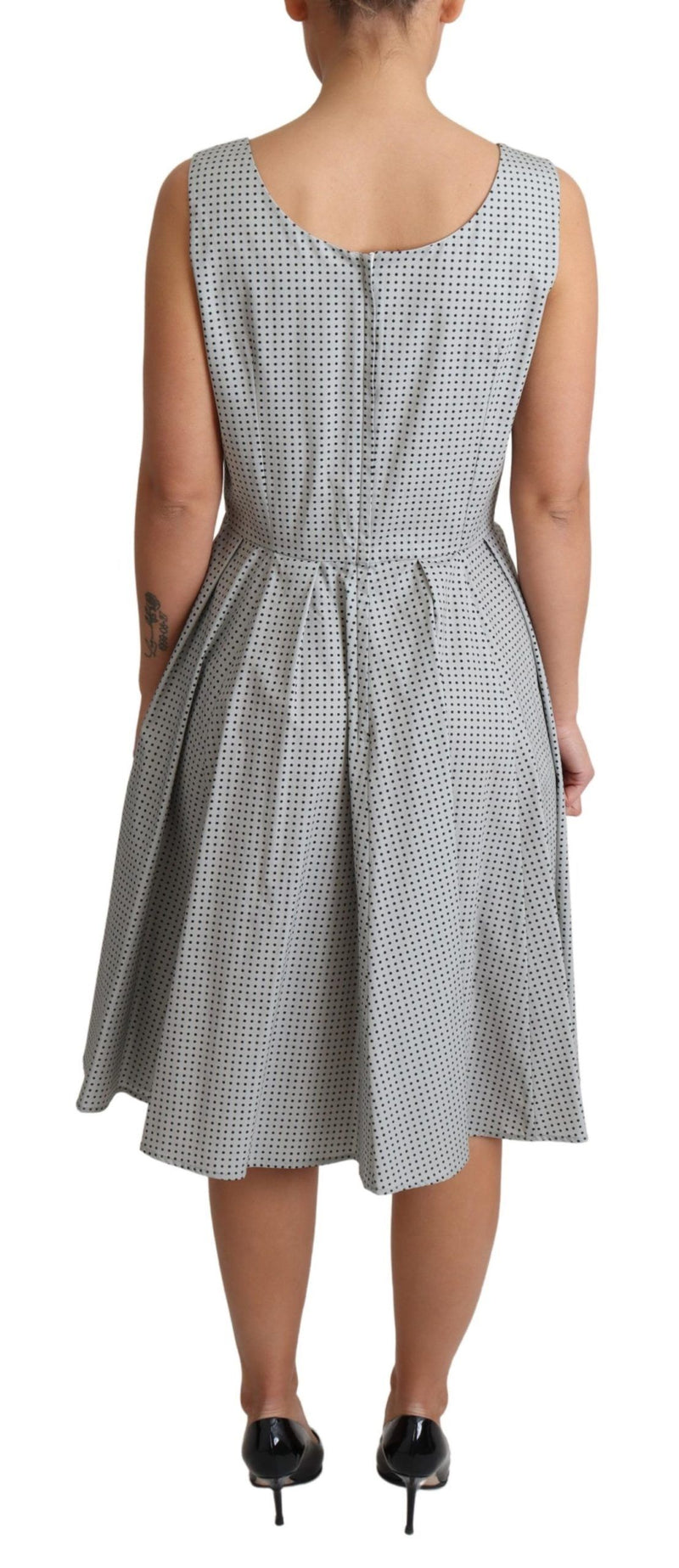 Chic Polka Dotted Sleeveless A-Line Dress Dolce & Gabbana