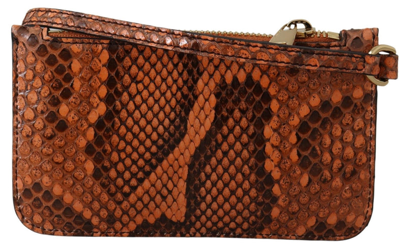 Elegant Python Patterned Leather Wristlet Dolce & Gabbana