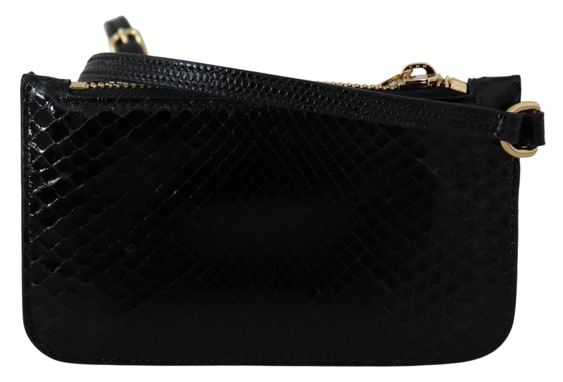 Elegant Python Pattern Leather Wristlet Wallet Dolce & Gabbana