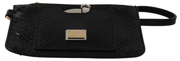 Elegant Python Pattern Leather Wristlet Wallet Dolce & Gabbana