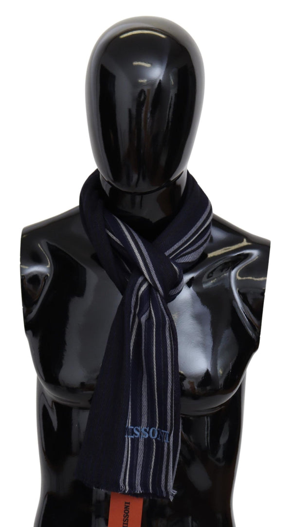 Chic Multicolor Wool Silk Striped Scarf Missoni