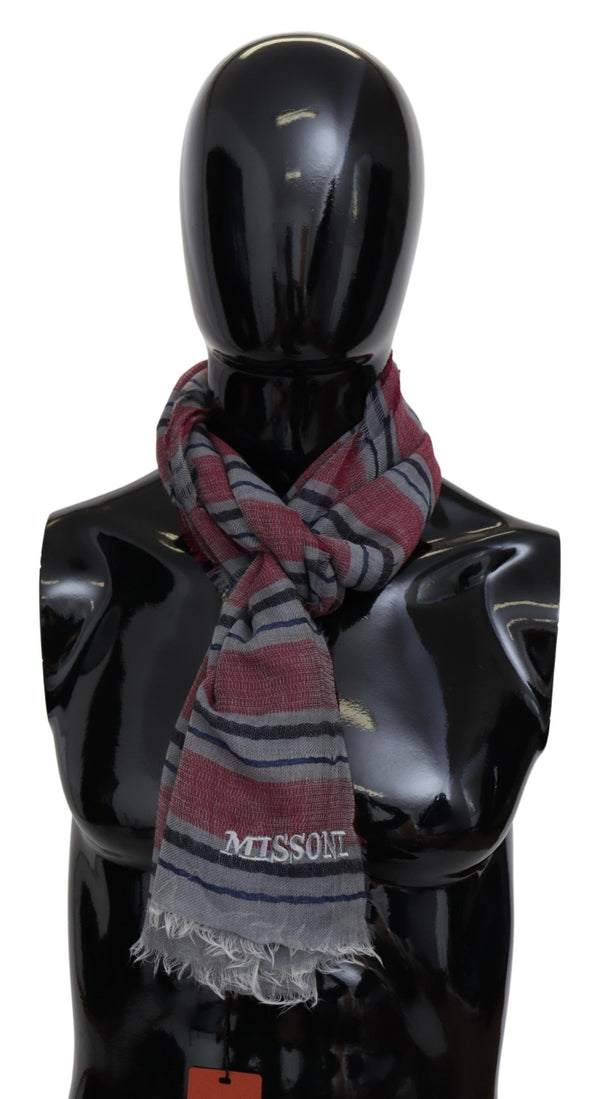 Elegant Multicolor Striped Wool Scarf Missoni