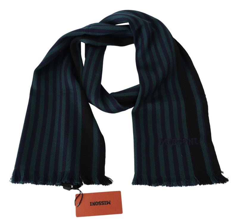 Elegant Multicolor Wool Scarf with Fringes Missoni