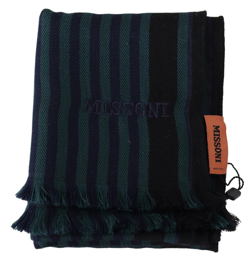 Elegant Multicolor Wool Scarf with Fringes Missoni