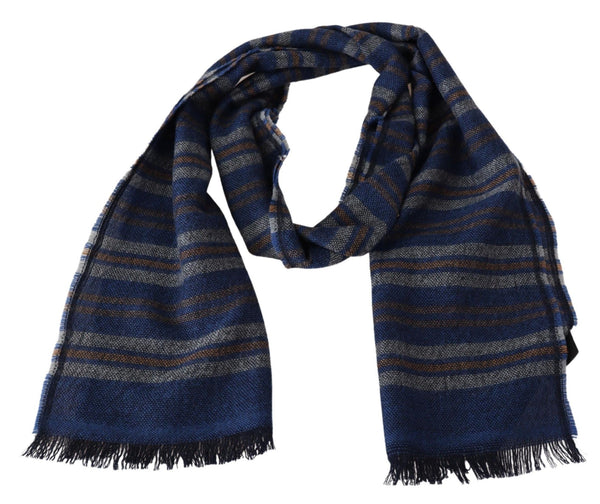 Chic Multicolor Wool Scarf Unisex Fringed Design Missoni