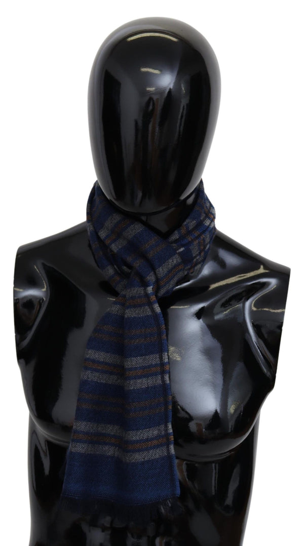 Chic Multicolor Wool Scarf Unisex Fringed Design Missoni