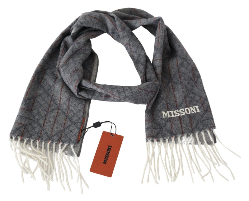 Elegant Unisex Cashmere Scarf with Signature Pattern Missoni