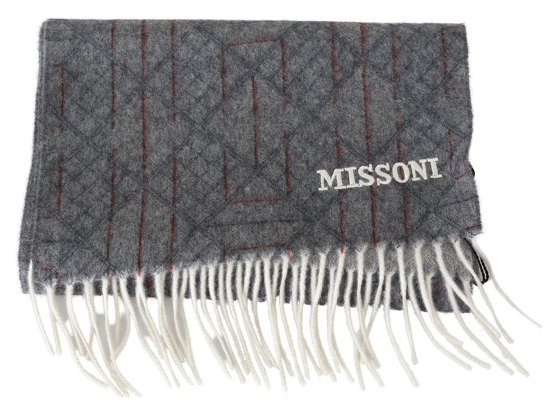 Elegant Unisex Cashmere Scarf with Signature Pattern Missoni