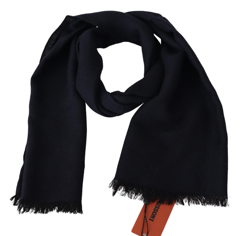 Elegant Black Wool Unisex Scarf Missoni