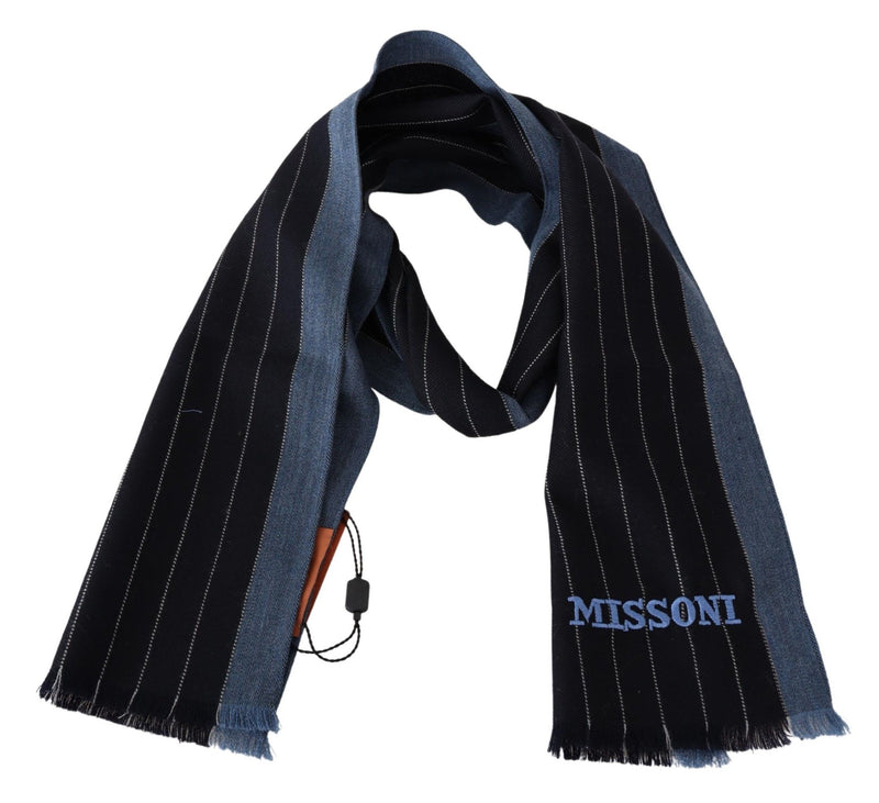 Chic Striped Wool-Silk Unisex Scarf Missoni