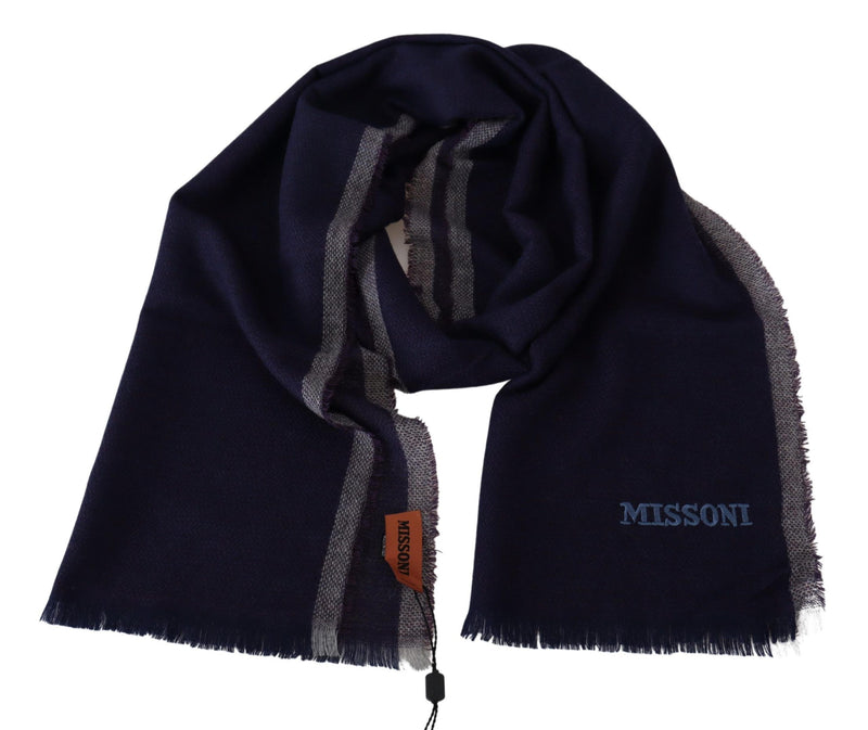 Authentic Wool Scarf with Striped Pattern Missoni
