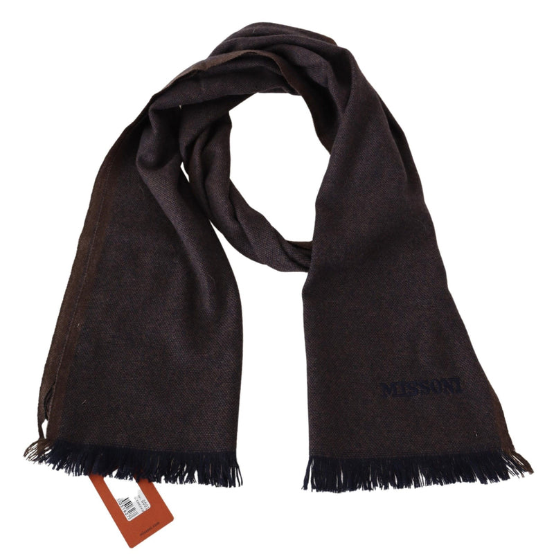 Luxurious Cashmere Unisex Scarf in Brown Missoni