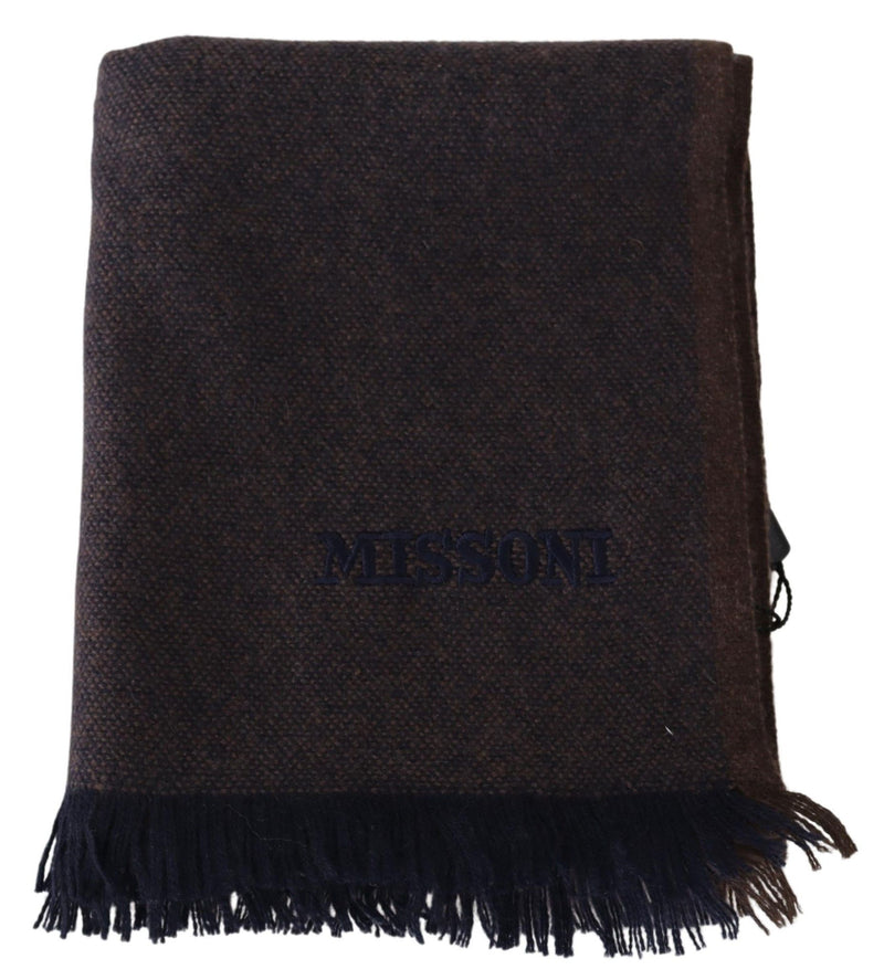 Luxurious Cashmere Unisex Scarf in Brown Missoni