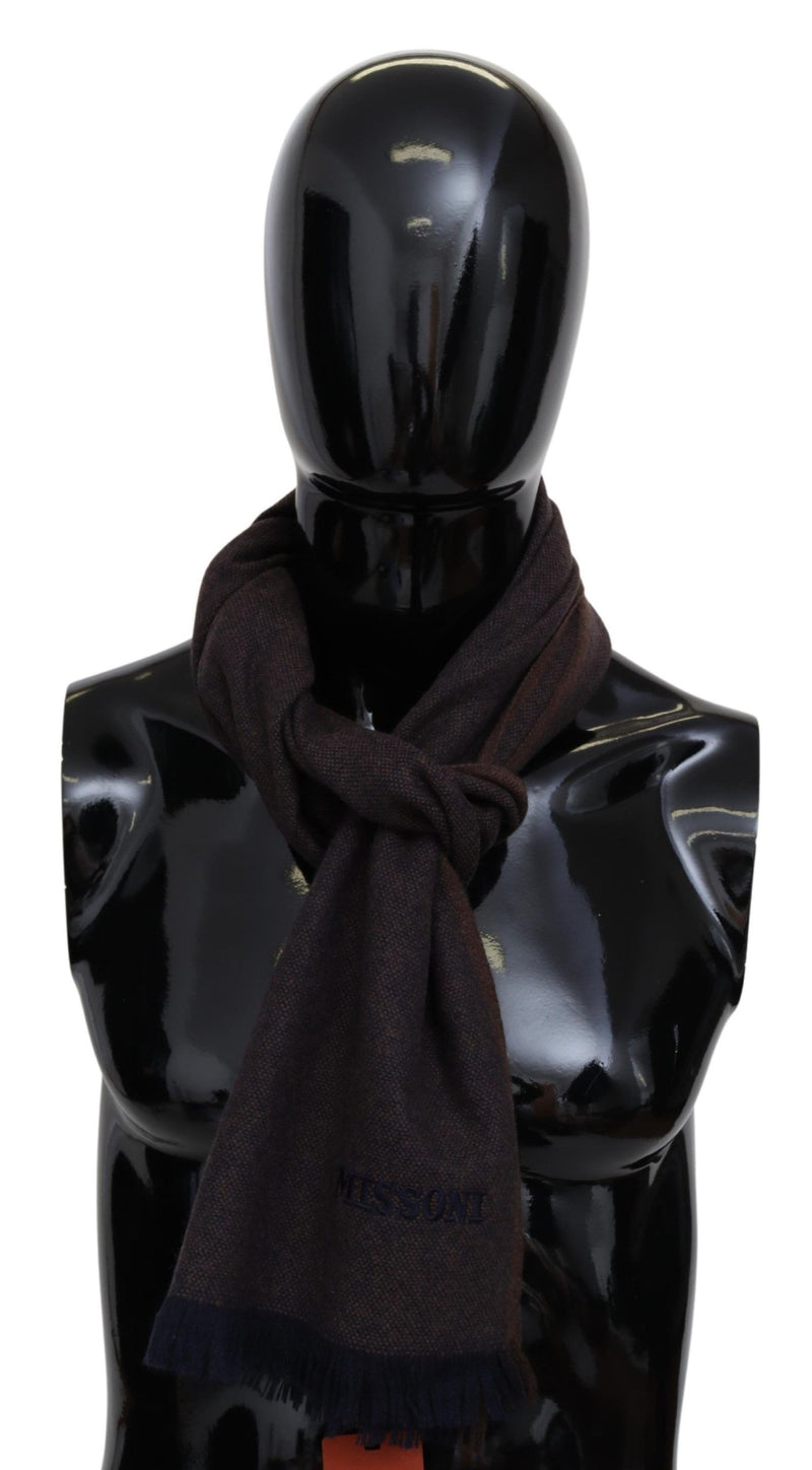 Luxurious Cashmere Unisex Scarf in Brown Missoni