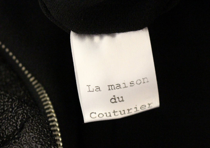 Elegant Black Leather Jumpsuit with Waist Strap La Maison du Couturier