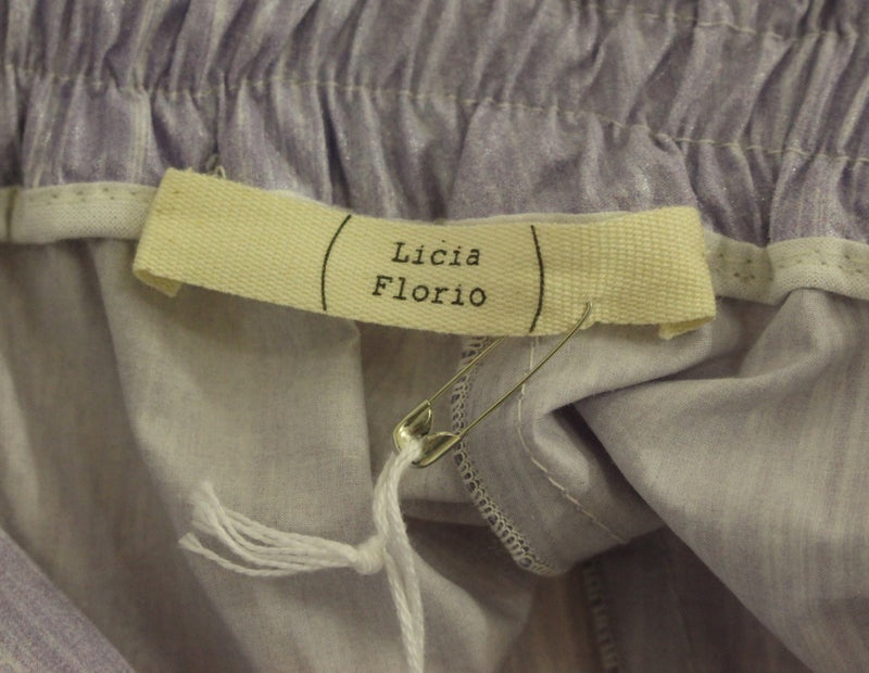 Elegant Purple Viscose Shorts - Side Zip Closure Licia Florio