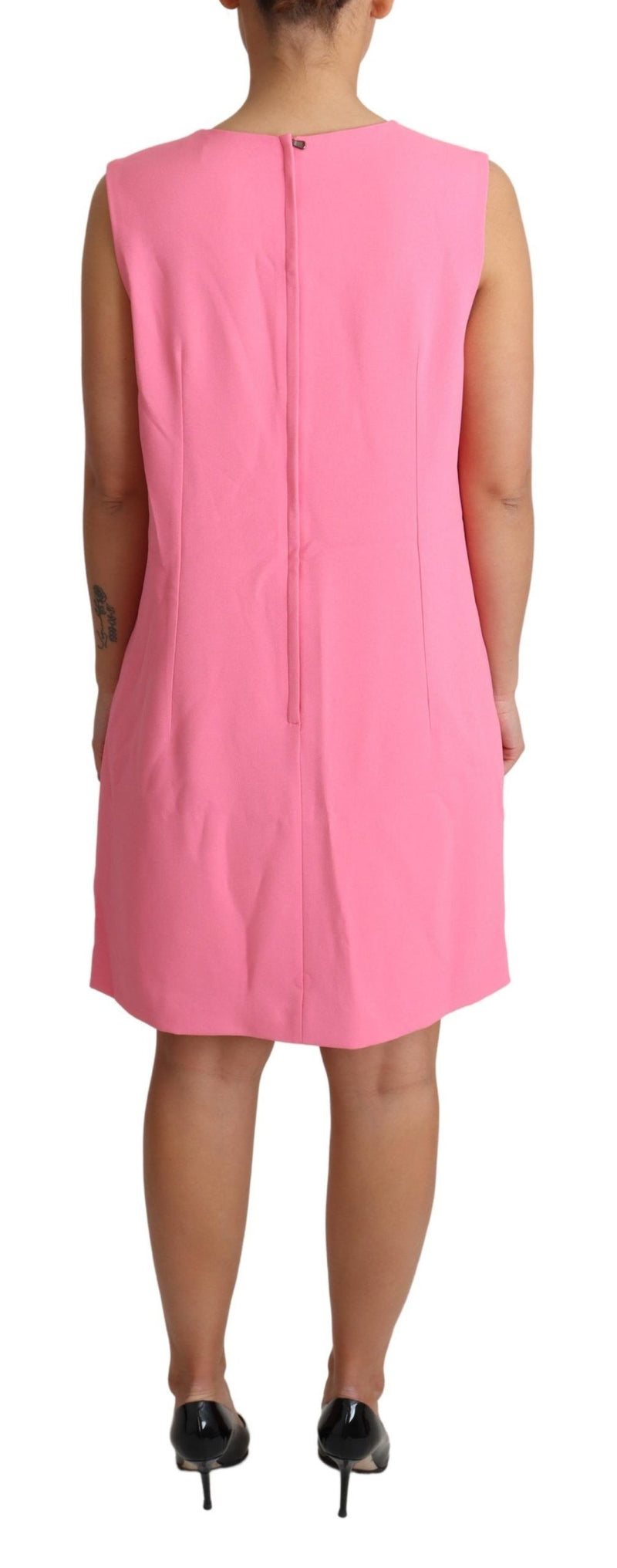 Elegant Pink Shift Knee Length Dress Dolce & Gabbana
