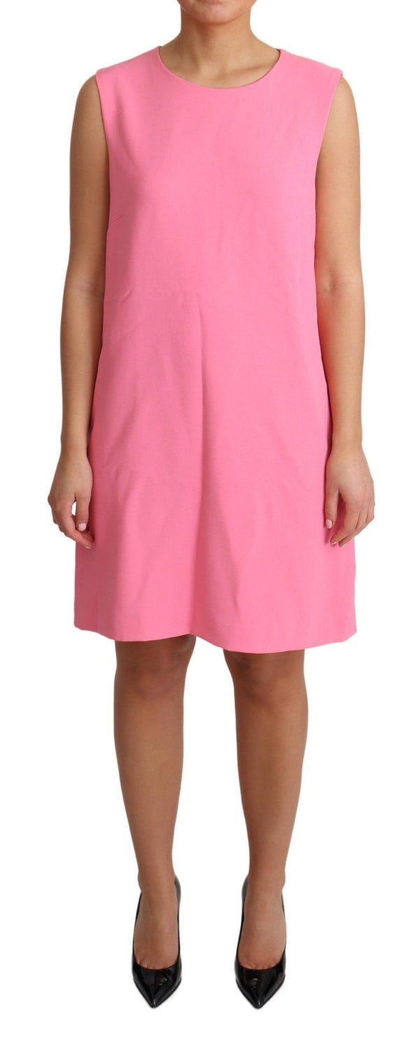 Elegant Pink Shift Knee Length Dress Dolce & Gabbana