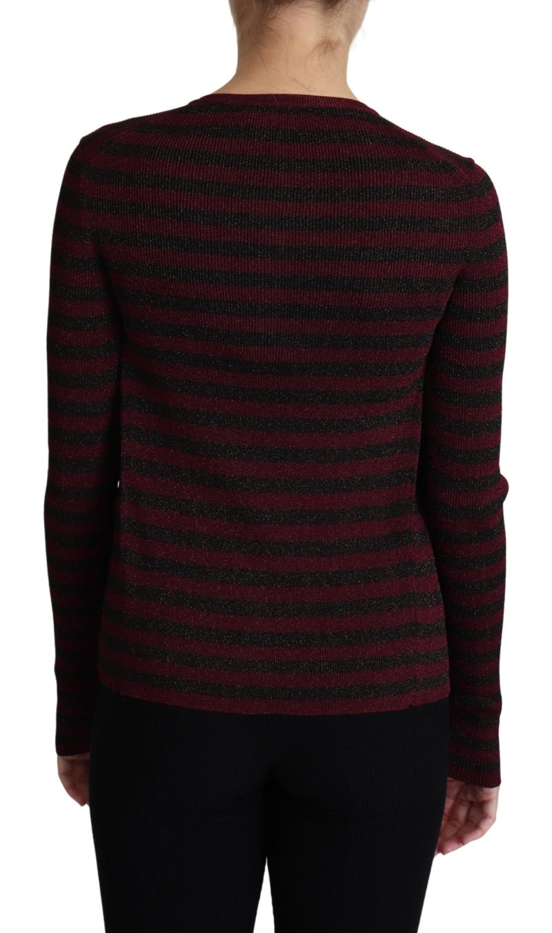 Elegant Striped Viscose Cardigan Dolce & Gabbana