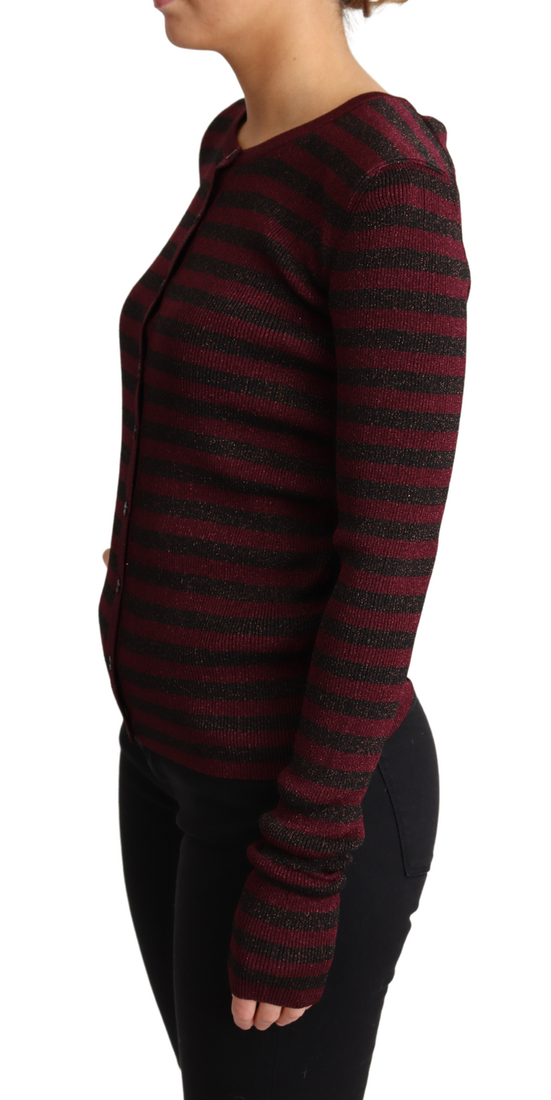 Elegant Striped Viscose Cardigan Dolce & Gabbana