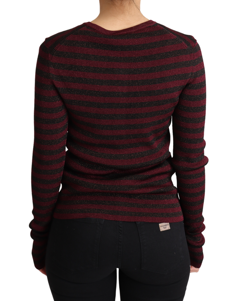 Elegant Striped Viscose Cardigan Dolce & Gabbana