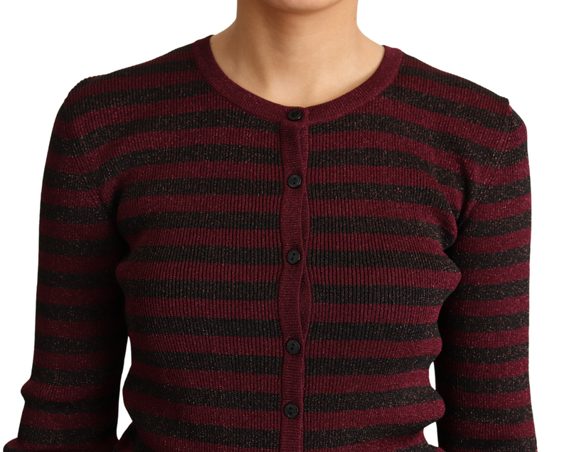 Elegant Striped Viscose Cardigan Dolce & Gabbana