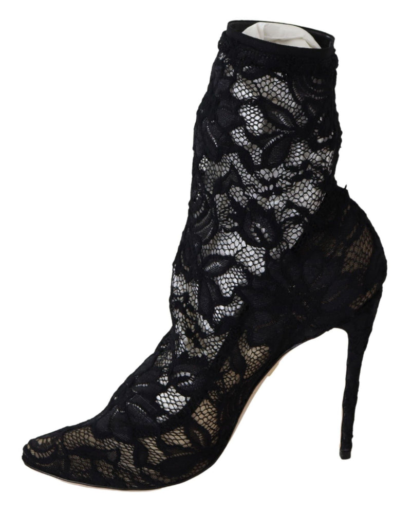 Black Lace Taormina Pumps Elegance Unleashed Dolce & Gabbana