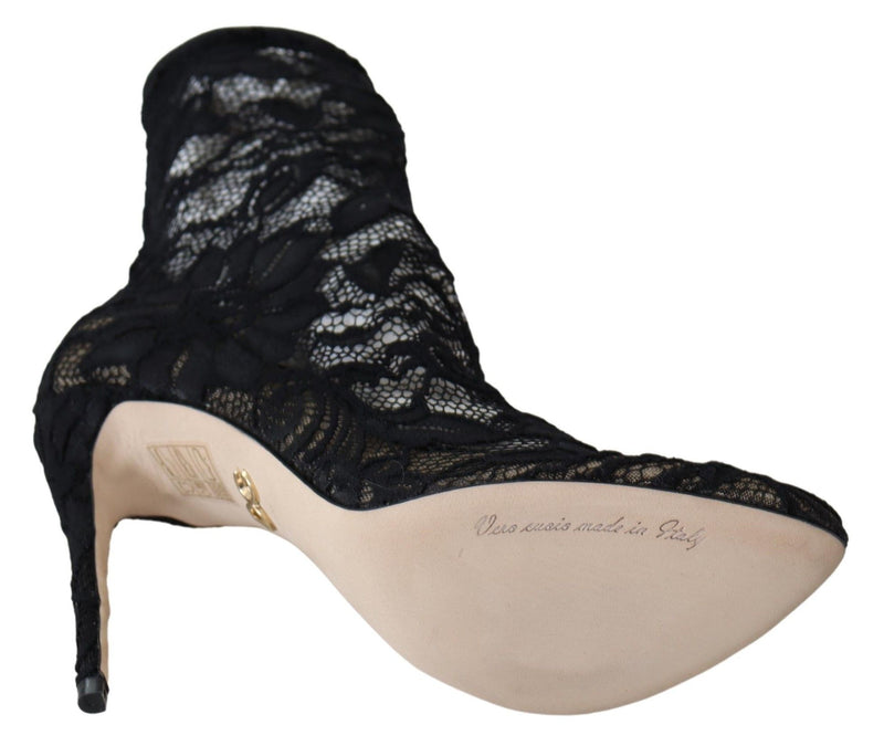 Black Lace Taormina Pumps Elegance Unleashed Dolce & Gabbana